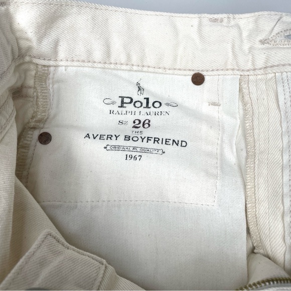 Polo Ralph Lauren Avery Boyfriend White Paint Splatter Jeans - Picture 10 of 15